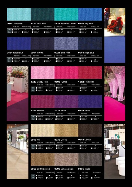 Musterkarte Rips Teppich (ExpoLine)