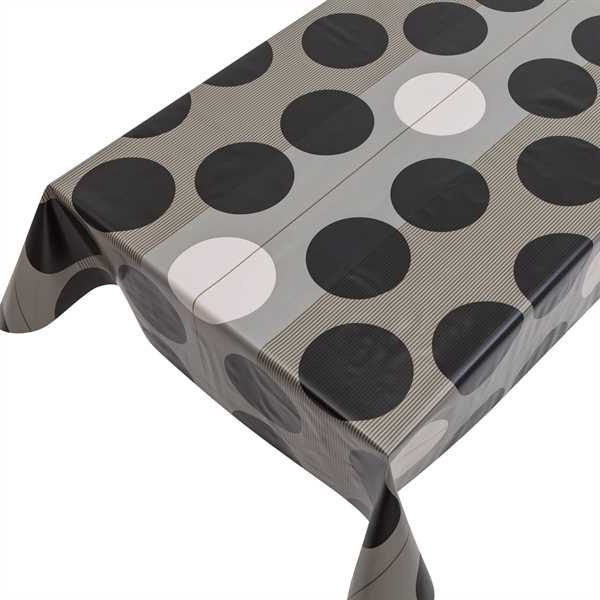 Lackfolie PVC Stripe & Circle Black, Stärke 150my, Breite 140cm, Länge 20m