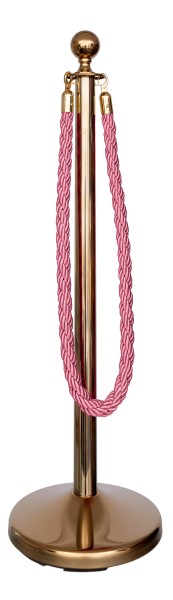 Kordelständer-Set Gold/Pink (1 Ständer & 1 Kordel)