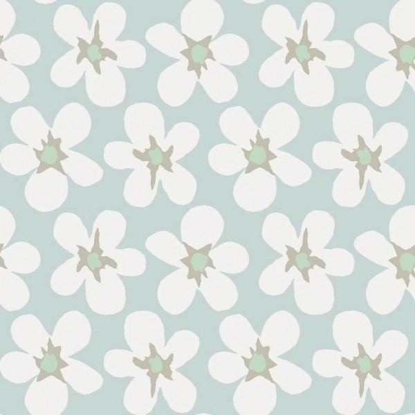 Lackfolie PVC Big Flower Blue, Breite 140cm, Länge 20m
