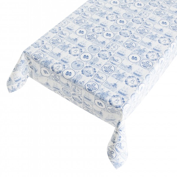 Wachstuchtischdecke, Motiv "Delfter Fliesen, klein"