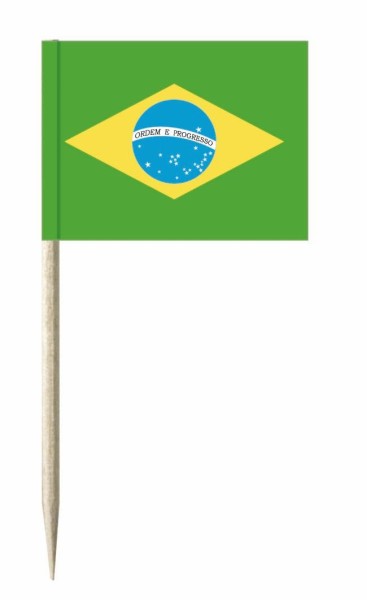 Minifahnen Brasilien 50 Stück