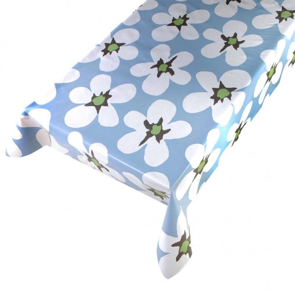 Wachstischdecke "Big Flower Blue"