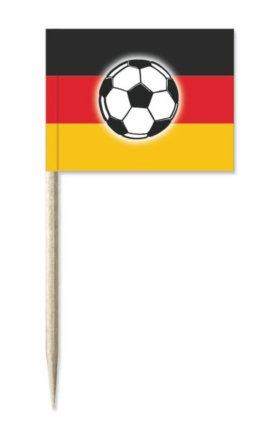 Minifahnen Deutschland mit Ball 50 Stück